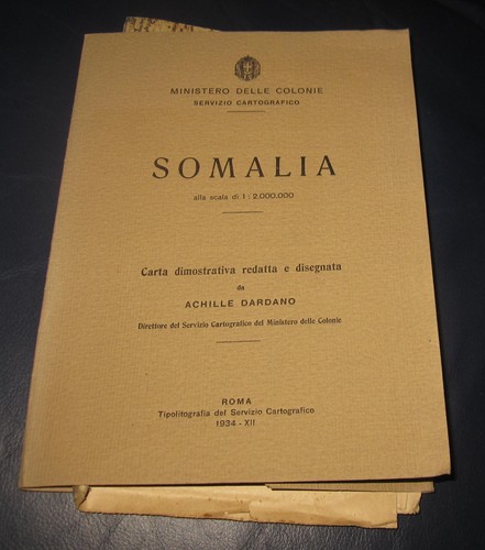 1934 achille dardano - achille, somalia