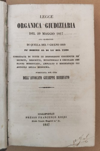Miscellanea giuridica - miscellanea,