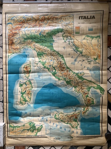 Vintage grande 97x135 mappa - grande, cm