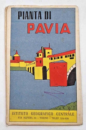 Pianta pavia 1960 mappa - di,